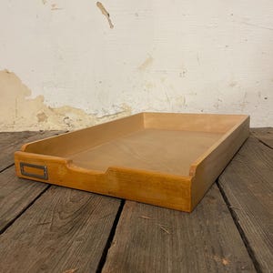 Holztablett Antik Rustikal Deko Holz Lager Kiste Tablett Loft Fabrik Werkstatt image 2