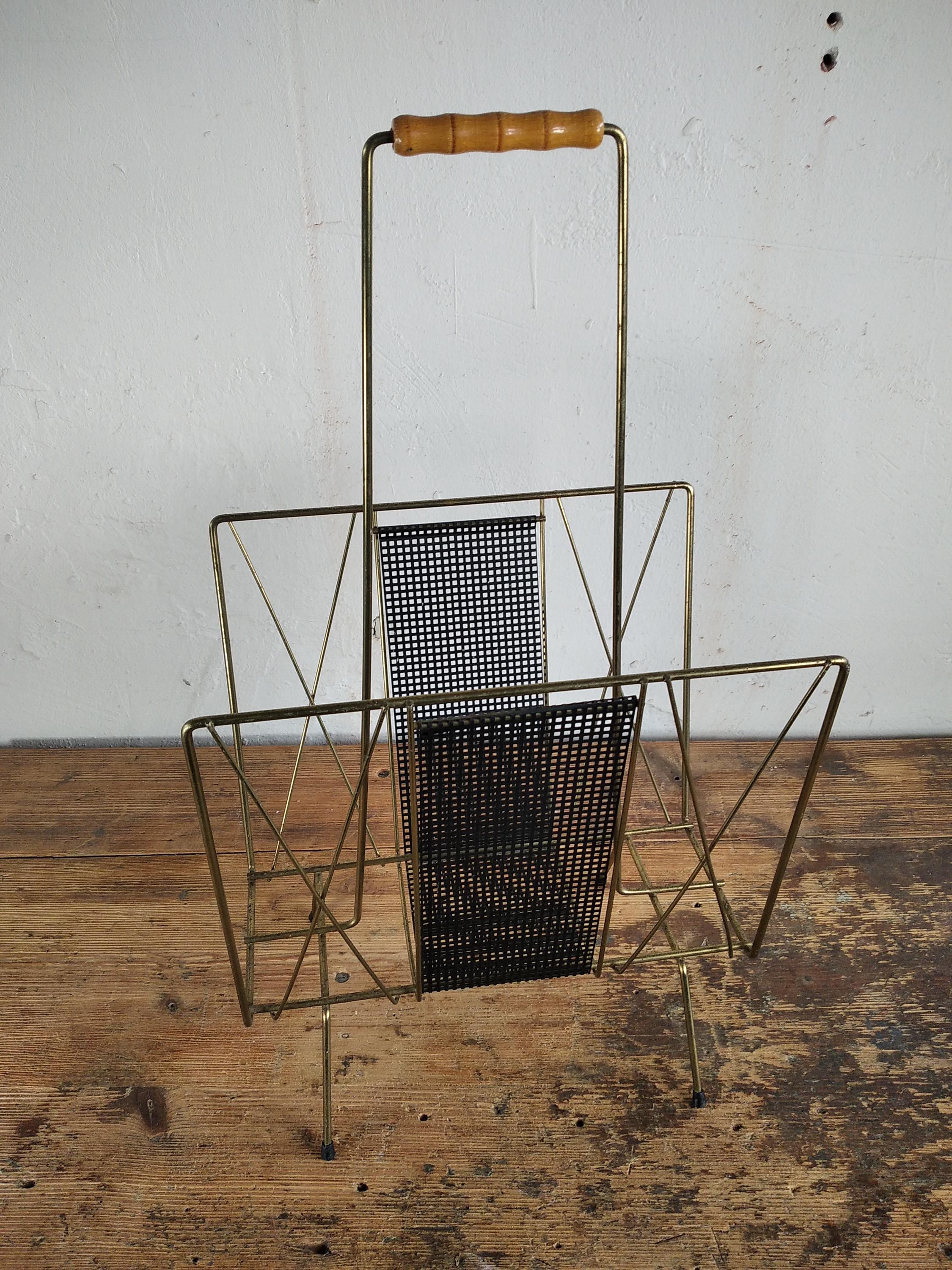 【...】ドイツアンティーク｜サービングスタンド Antiker Zeitungsständer Schwarz-Gold – ヴィンテージ ミッド