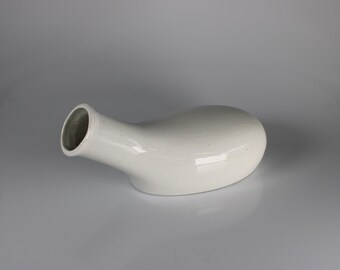 Antiker Porzellan Pissoir – Vintage medizinisches Urinal, Nachttopf – seltenes Sammlerstück