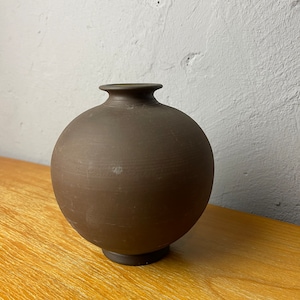 Hamelner Töpferei Delius Keramik Vase d 108 braun