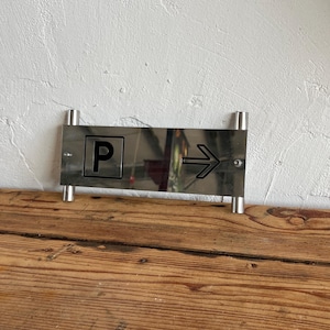 Metallschild Wandhängung Parken Edelstahl Schild Parkschild