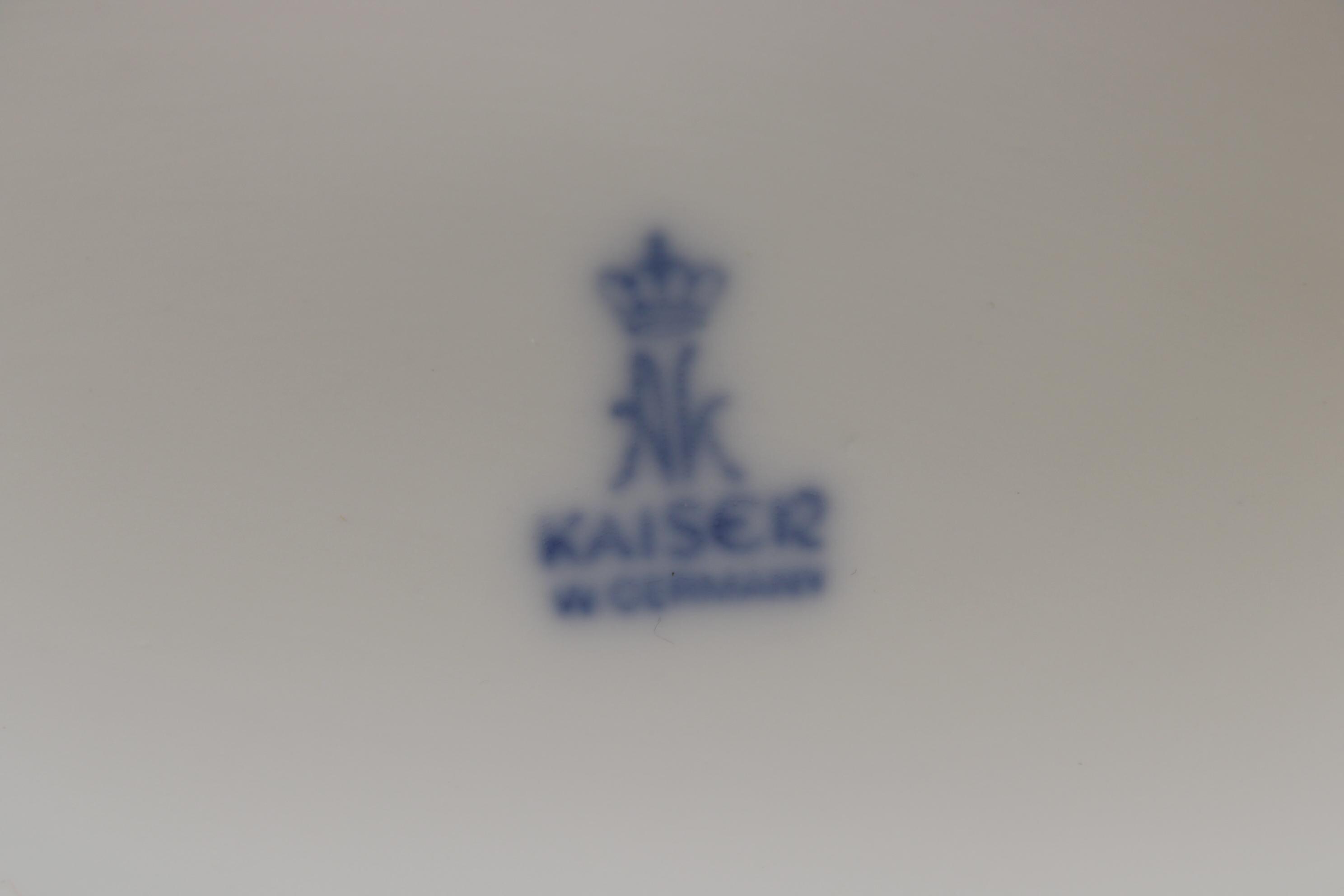 Vintage Kaiser Porzellan Vase weiß – H 26 × B 15 cm, W. Germany
