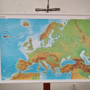 Antike Europakarte (68 × 105 cm) – Vintage Landkarte Europa, historisch & dekorativ