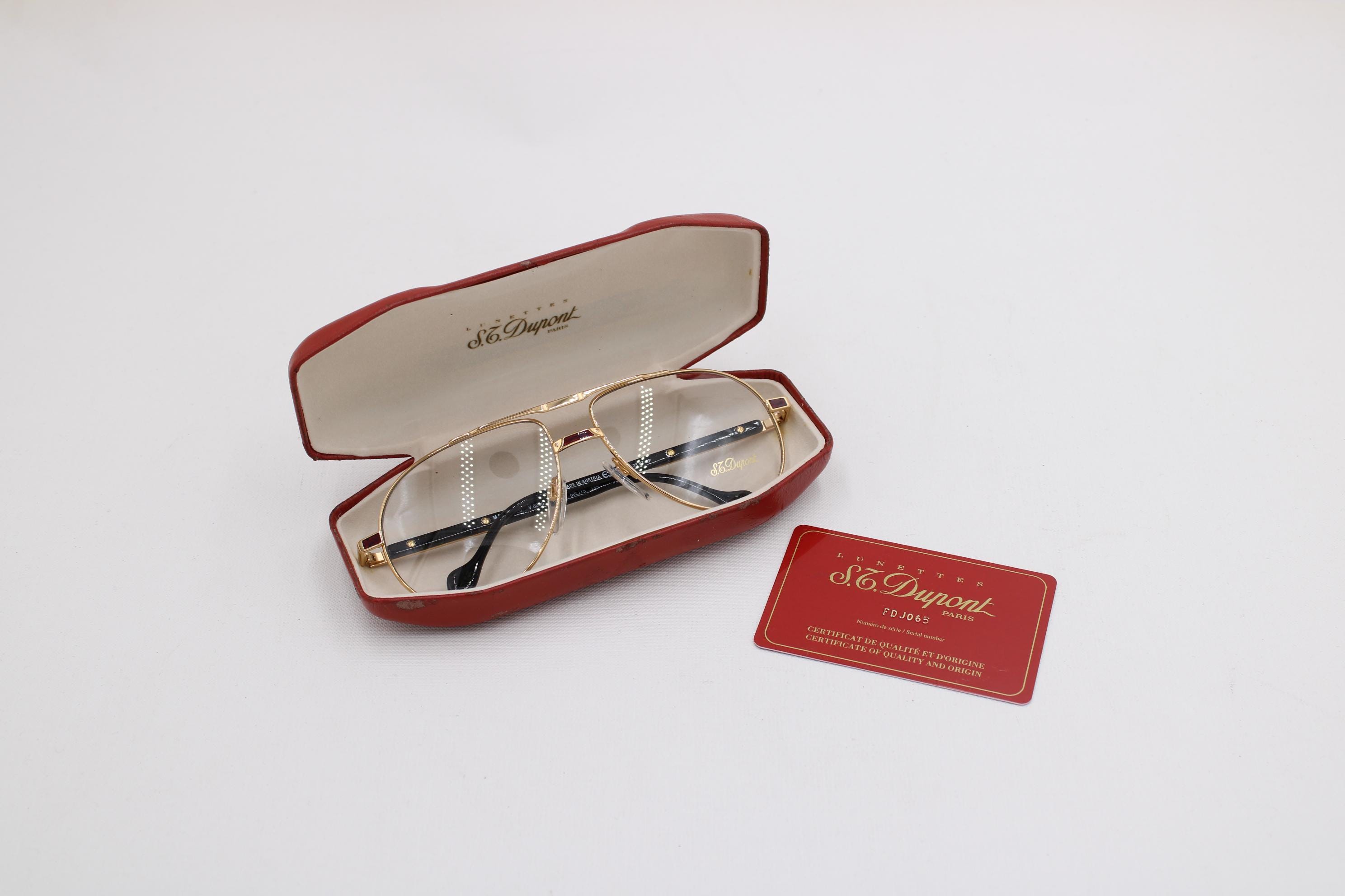 S.T. Dupont Brille M D023/20 V 6050 – New Old Stock – Mit Rotem