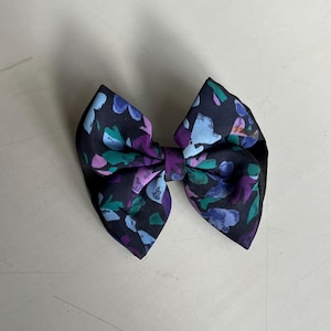 Vintage Haarspange Retro Blau Haarschleife 80s