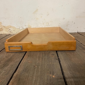 Holztablett Antik Rustikal Deko Holz Lager Kiste Tablett Loft Fabrik Werkstatt image 1