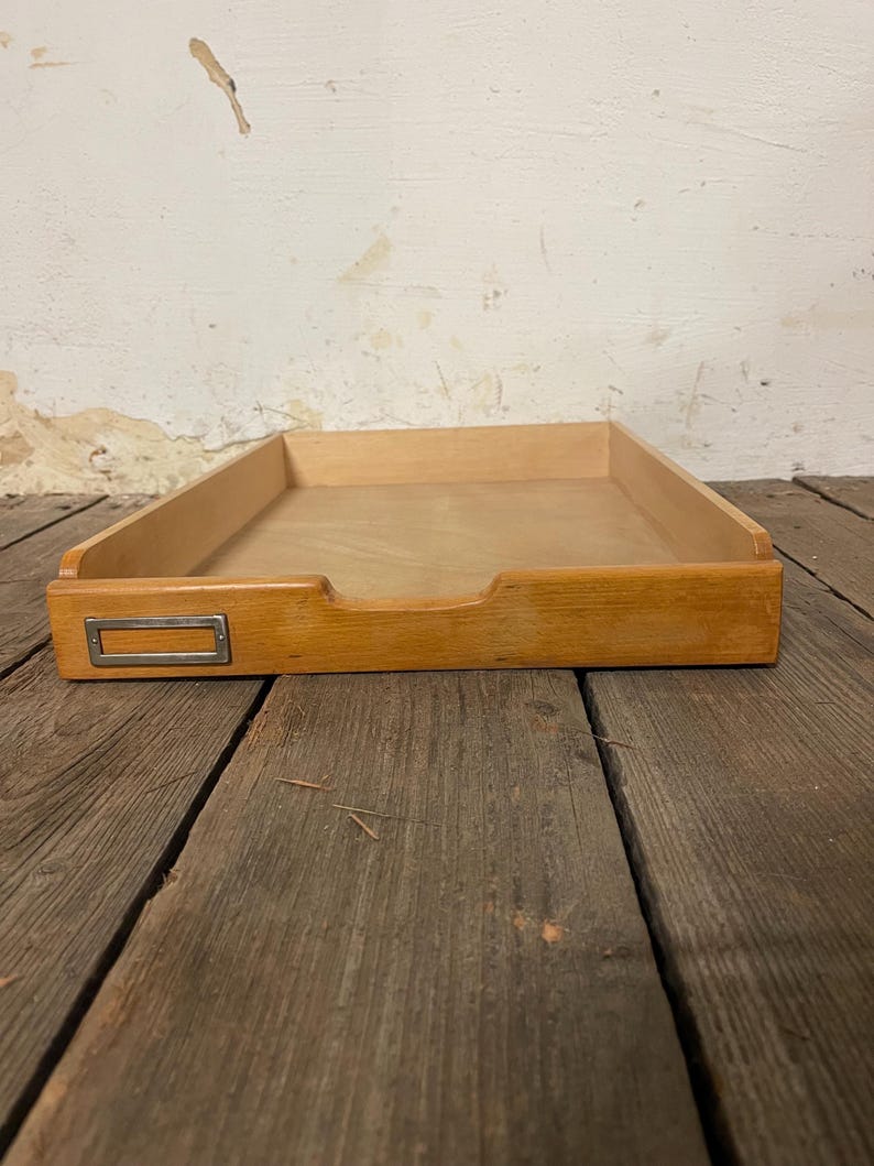 Holztablett Antik Rustikal Deko Holz Lager Kiste Tablett Loft Fabrik Werkstatt image 1
