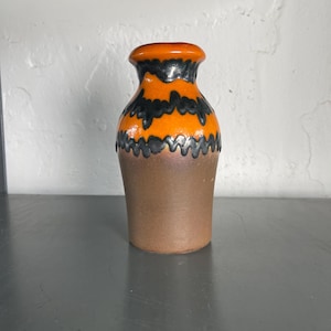 Vintage Scheurich Keramikvase 60er Jahre | West German Pottery | Midcentury Fat Lava Stil | Retro Vase Made in Germany