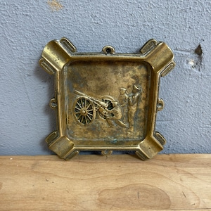 Messing Aschenbecher Artillerie Militaria grabenkunst