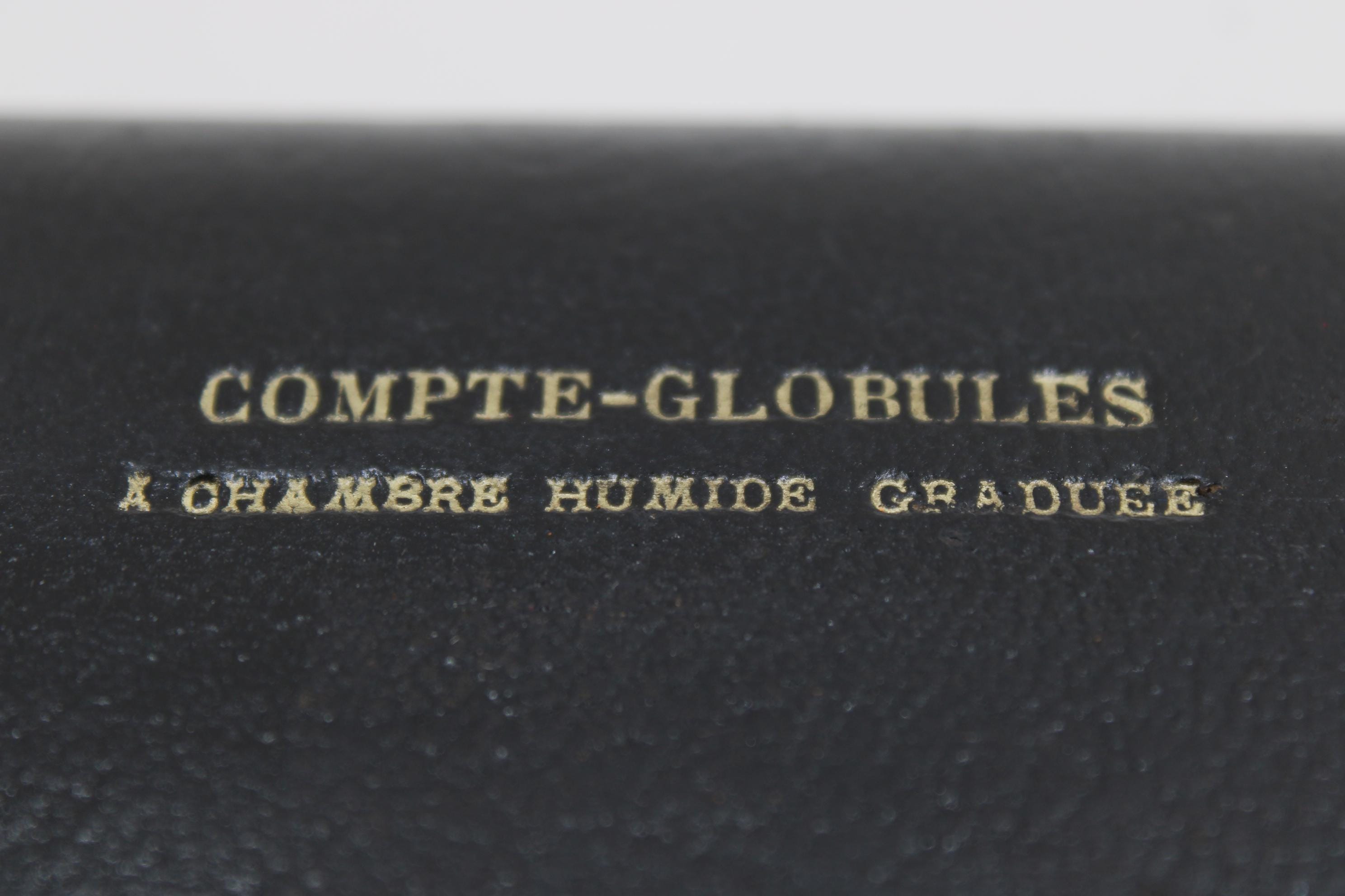 Compte-globules à Chambre Humide Graduée M. Stiassnie – Paris – Instrument Médecine Vintage