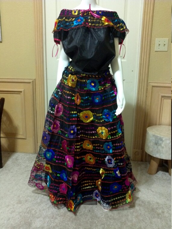 Chiapas Dress/Original Hand Embroidered Folk Dress/Mexican | Etsy