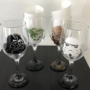 Star Wars Darth Vader and Stormtrooper Personalised Wine Glass Set