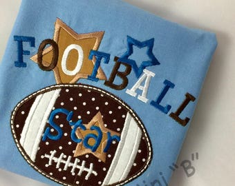 Football star security blanket, football lovey, blue security blanket, sports themed nursery, baby boy blanket