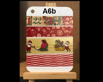SALE 4ft Christmas Washi Tape SAMPLER, scrapbook, stamping, journaling, tape, masking tape, crafts, gifts, Ghost