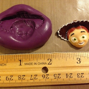 SALE Cowboy Girl Mold,Children, Hair Bow, Cabochon, Resin Crafts, Supplies, Candy Mold, Polymer Clay Mold,Silicone, Embellishments, Jewelry