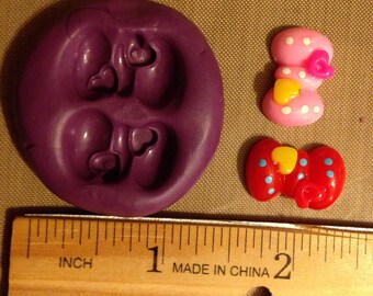 Bow Mold,Kids, Children, Hair Bow, Cabochon, Resin Molds, Crafts, Supplies, Candy Molds, Polymer Clay Mold,Silicone, Embellishments, Jewelry