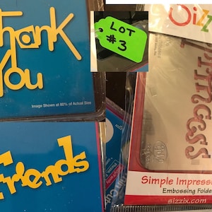 SALE PriceDROP Die Bundle Thin Cuts and Embossing Folder, Friends, Thank You, Princess