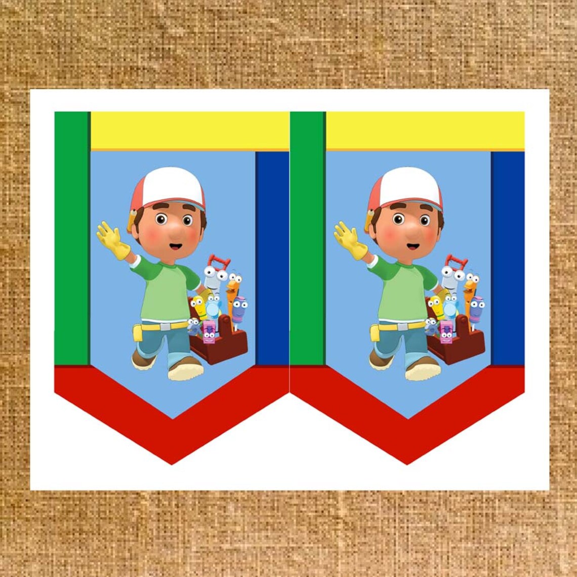 Handy Manny Happy Birthday Banner Digital File INSTANT | Etsy