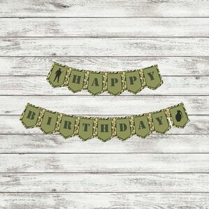 Army Camo Happy Birthday Banner - Digital File - INSTANT DOWNLOAD - Etsy