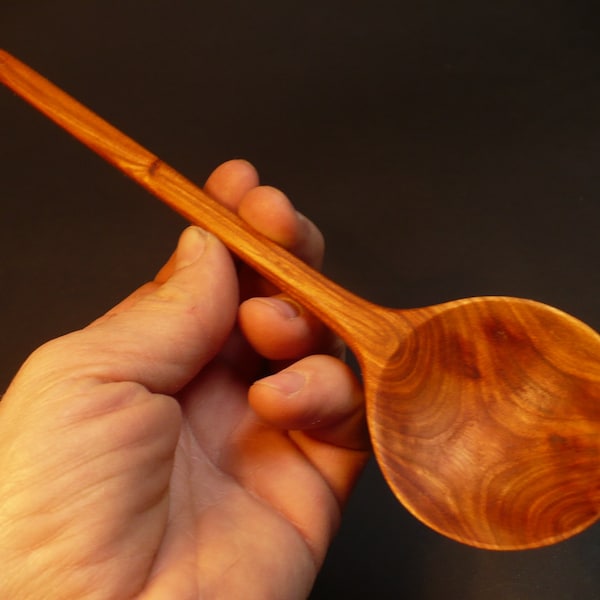 Cooking, mixing, serving spoon, mother's spoon, plum wood spoon, hand carved spoon