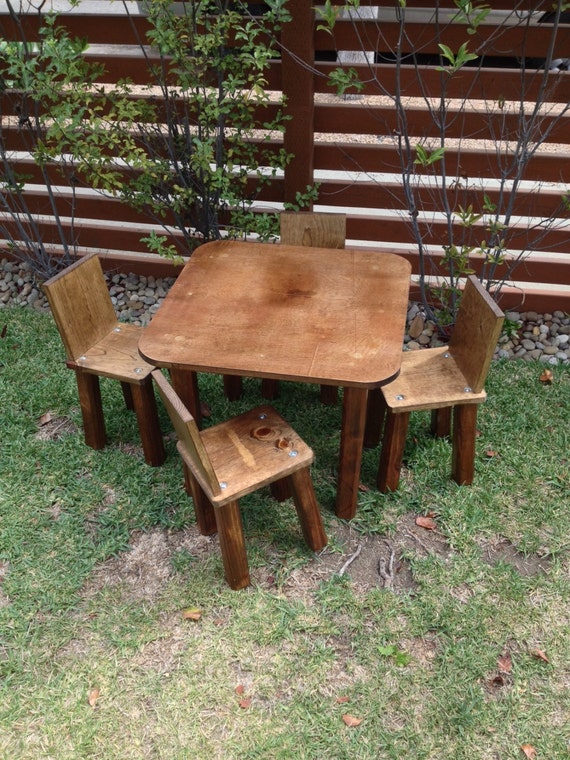 handmade childrens table and chairs