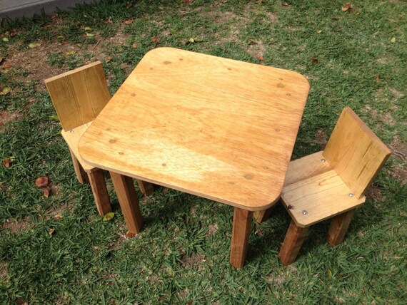 solid wood childrens table and chairs