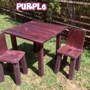 handmade childrens table and chairs