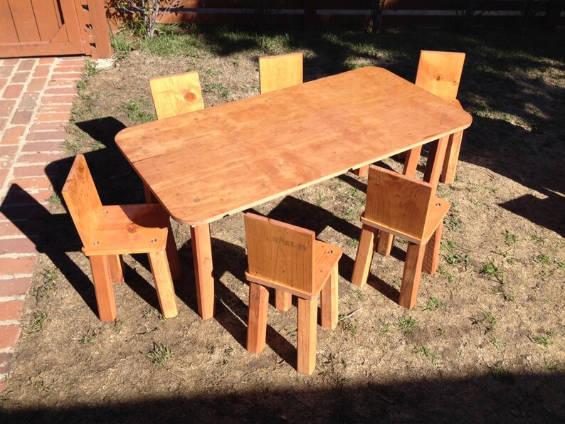Kids Table and Chairs Childrens Table and Chairs Handmade at Etsy