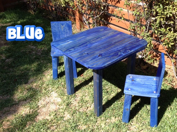 handmade childrens table and chairs