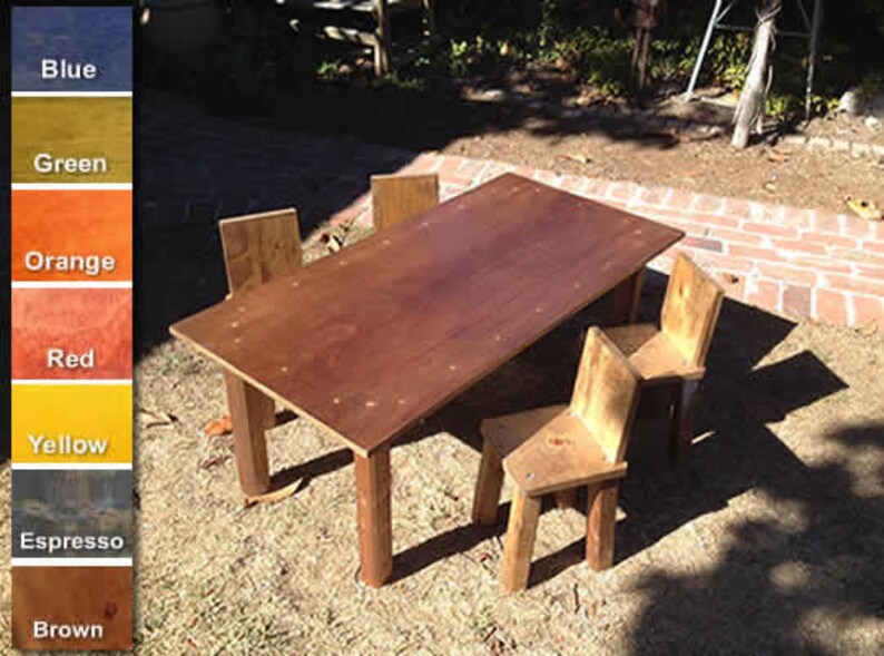 rustic childrens table and chairs