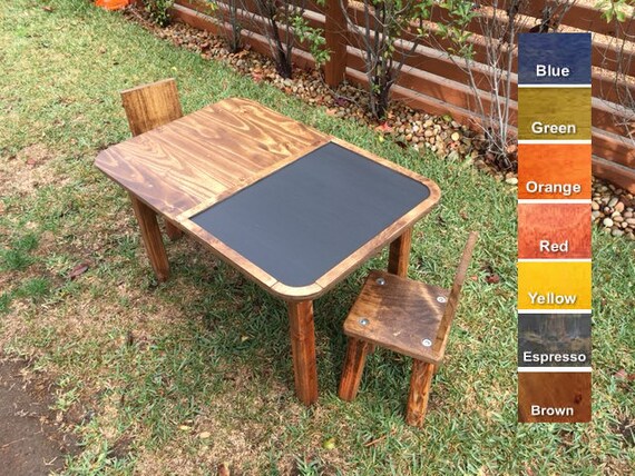 chalkboard table and chairs