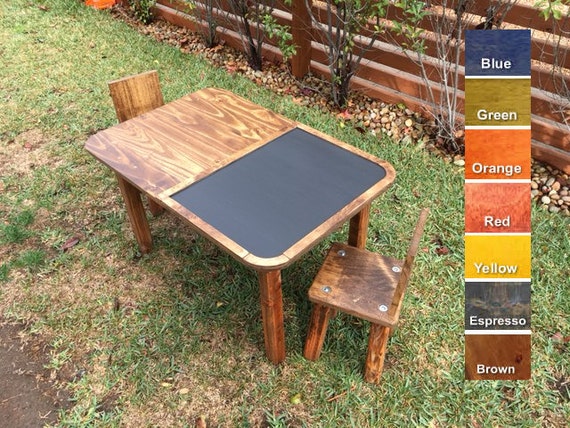 children's chalkboard table and chairs