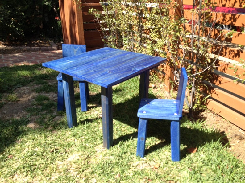 Kids table and chairs childrens table and chairs handmade at Etsy