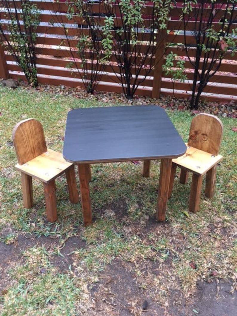 Chalk Board Table Set with 2 chairs.