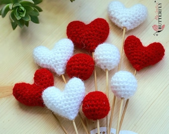 Pdf pattern for Heart bouquet crochet, valentine's day crochet heart, valentine's day gift, home decor, heart diy decor