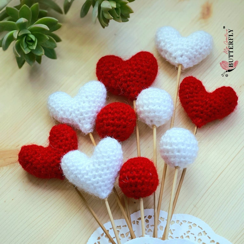 Crochet Heart In A Pot - Handmade Valentine Gift | Steps Towards Crafting