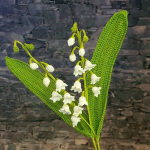 lily of the valley crochet pattern, realistic flower, spring flower, spring crochet pattern