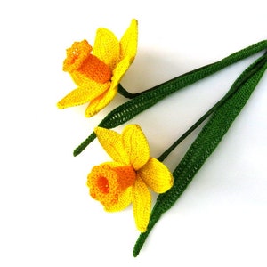 Daffodil crochet pattern, spring flower, spring crochet pattern imagem 9