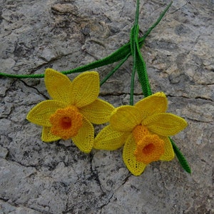 Daffodil crochet pattern, spring flower, spring crochet pattern imagem 5