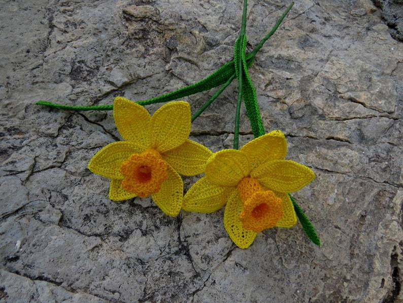 Daffodil crochet pattern, spring flower, spring crochet pattern imagem 5