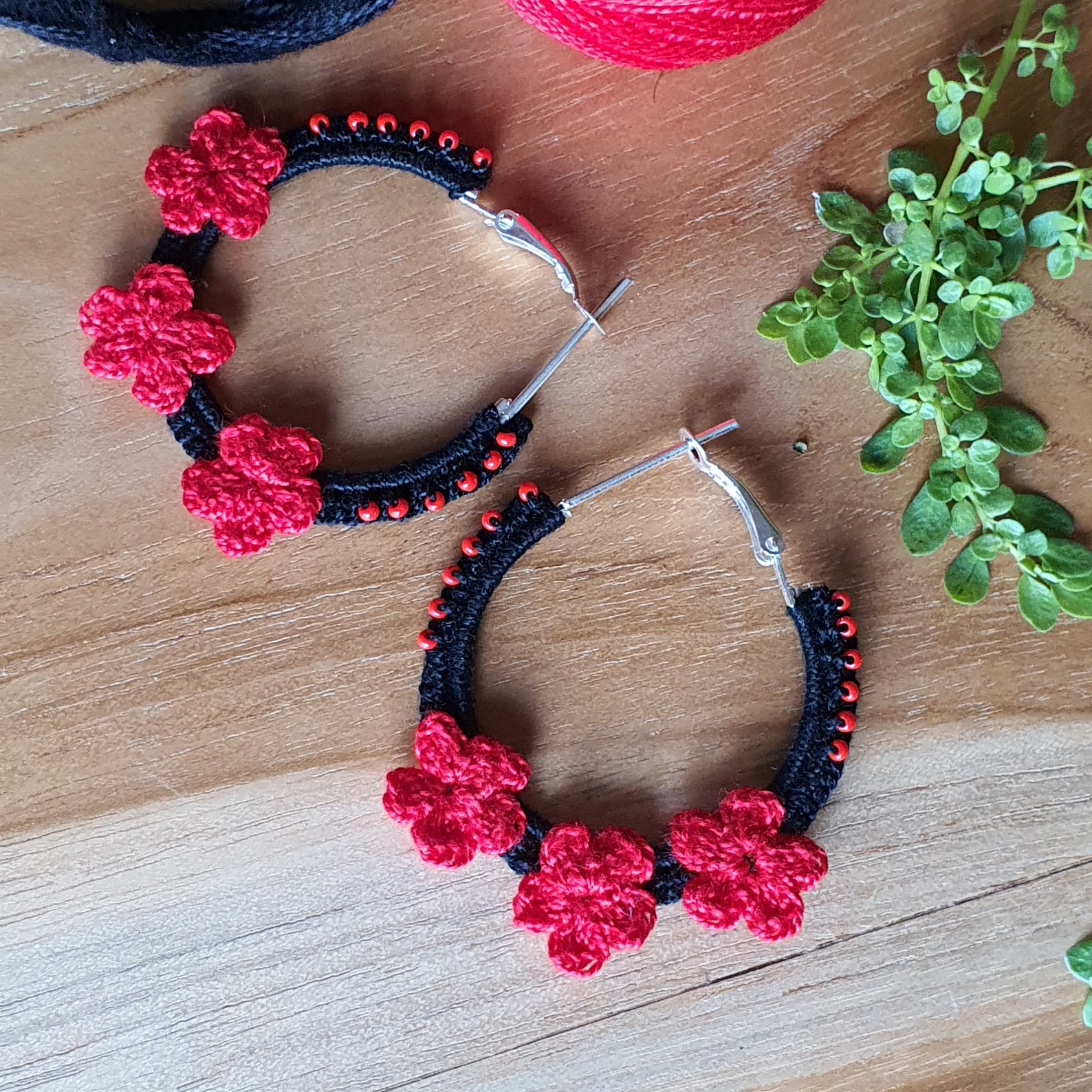 Crochet hoop earring 3 designs in one pattern earrings Etsy France