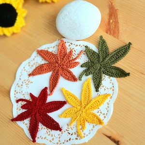 Häkelanleitung japanisches Ahorn-Herbstblatt, Herbstdeko, Herbstblatt, Halloween, Erntedeko, Erntedankfest, herbstliche Wohndeko