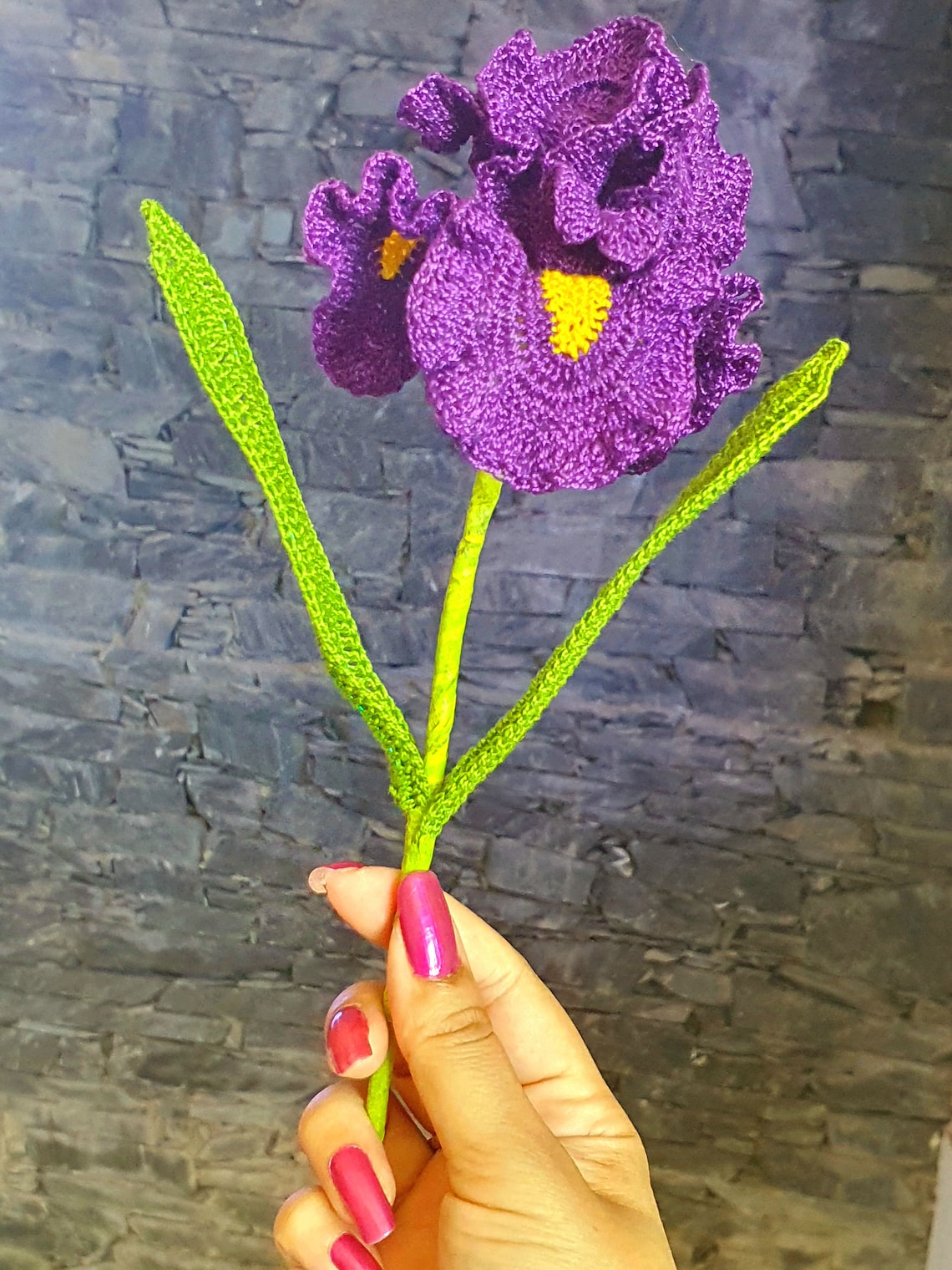 Iris crochet pattern spring flower spring crochet pattern | Etsy