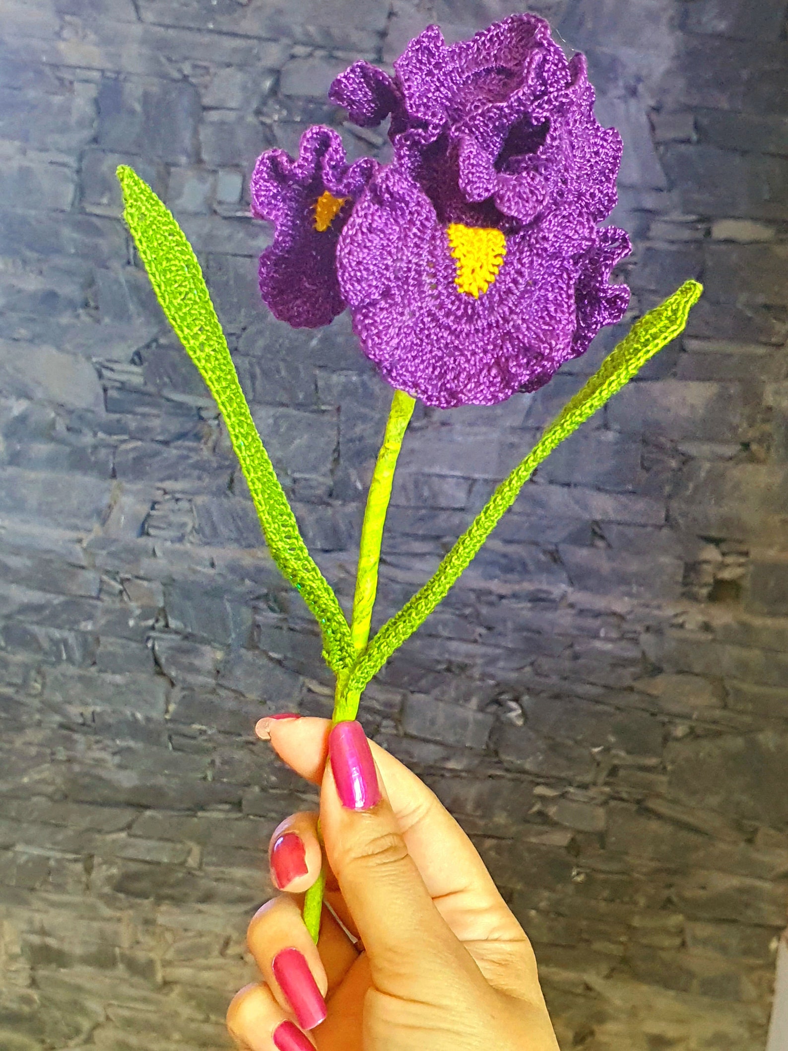 Iris crochet pattern spring flower spring crochet pattern Etsy