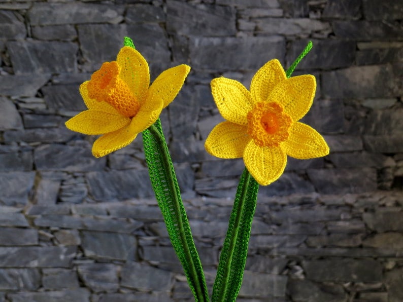 Daffodil crochet pattern, spring flower, spring crochet pattern imagem 3