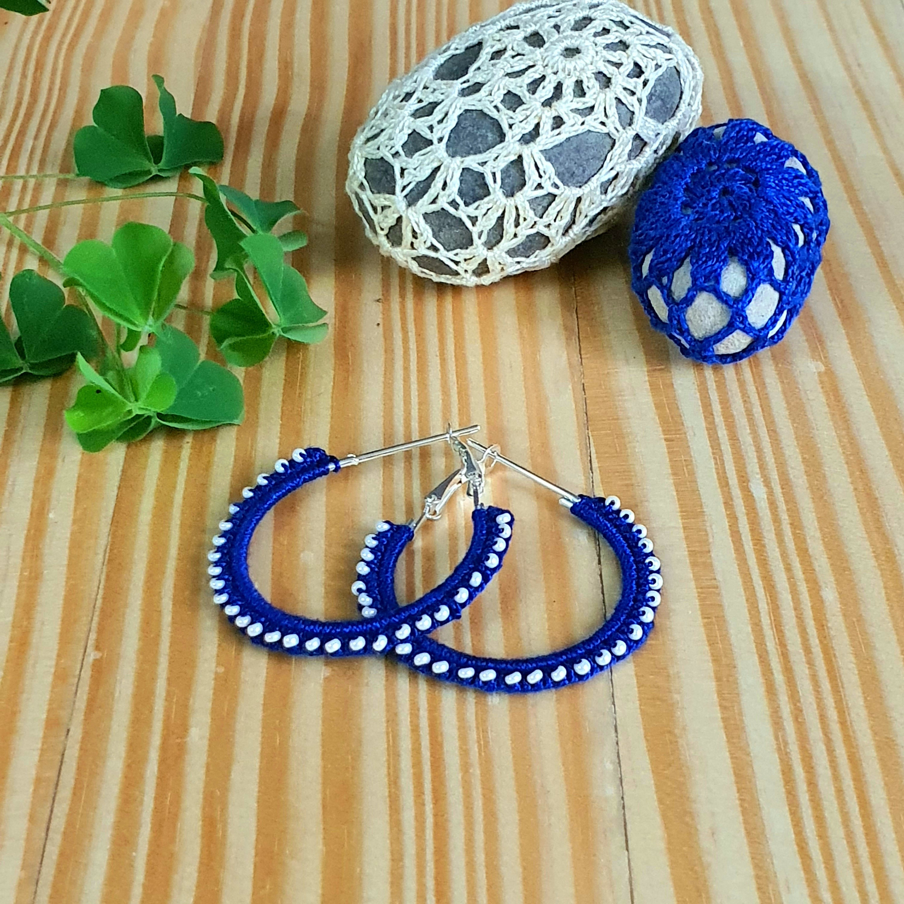 Crochet hoop earring 3 designs in one pattern earrings Etsy