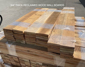 20 Square Feet of Reclaimed Wood Accent Wall Covering in Stock Quick Ship