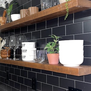 FLOATING SHELVES, Heavy-Duty, Modern / Farmhouse With Steel Floating Bracket, Shelves Sold Individually image 2