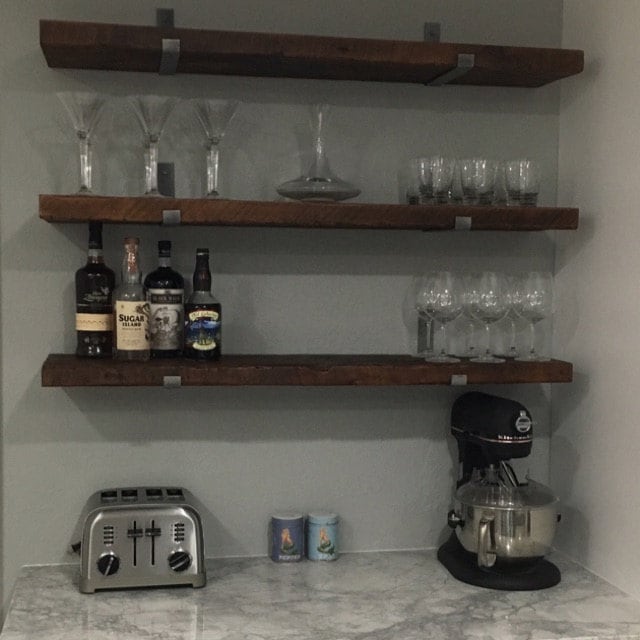 11 DEEP BY....Reclaimed Wood Shelves With 2 Handmade