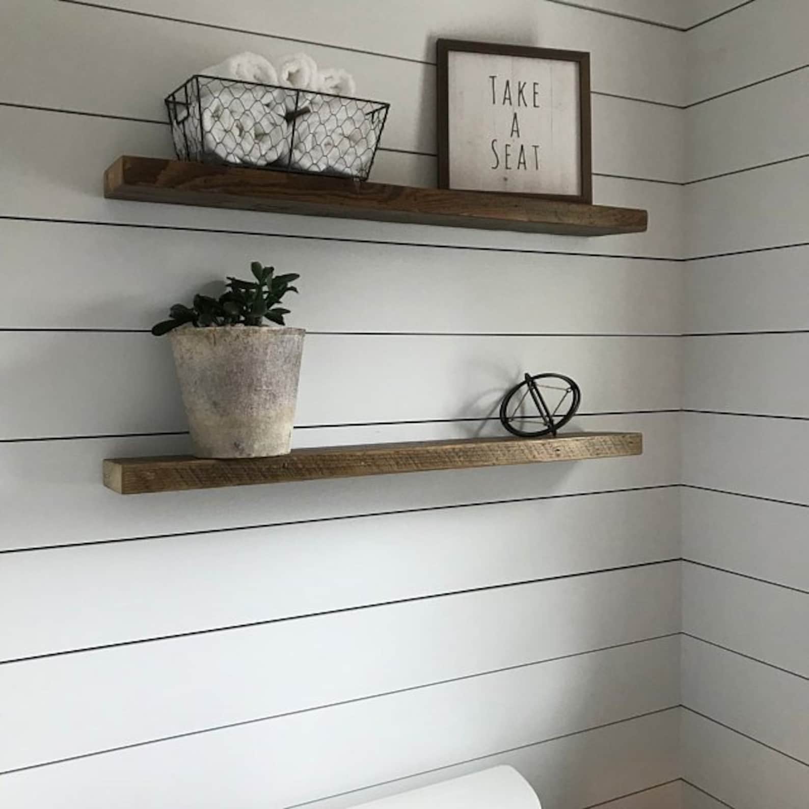 4 or 5 Deep HEAVYDUTY RECLAIMED Wood Floating Shelves With Etsy